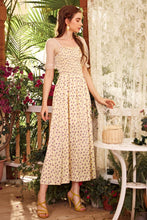 Load image into Gallery viewer, Floral Square Neck Sheer Flounce Sleeve Dress
