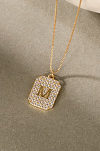 Load image into Gallery viewer, Letter Zircon Pendant Necklace
