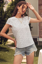 Load image into Gallery viewer, Polka Dot Round Neck Short Sleeve Top
