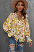 Load image into Gallery viewer, Pink, Yellow, White Floral Blouse
