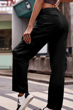 Load image into Gallery viewer, Buttoned Knee Pockets Loose Fit Jeans
