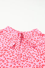 Load image into Gallery viewer, Leopard Print Lace Short Sleeve Blouse
