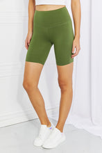Load image into Gallery viewer, Zenana Fearless Full Size Brushed Biker Shorts in Olive
