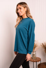 Load image into Gallery viewer, Yelete Full Size Side Slit Dropped Shoulder Top

