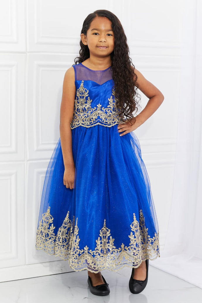 Kid's Dream Let's Dance Formal Tutu Dress in Royal Blue