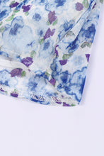 Load image into Gallery viewer, Girls Printed Notched Neck Puff Sleeve Blouse
