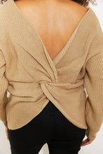 Load image into Gallery viewer, CY Fashion Just a Little Twist Full Size Open Back Sweater

