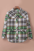 Load image into Gallery viewer, Plaid High-Low Shirt Jacket
