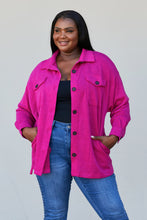Load image into Gallery viewer, Zenana Full Size Jacquard Shacket in Magenta

