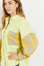 Load image into Gallery viewer, POL Bright Autumn Full Size Contrast Plaid Twill Shacket
