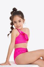 Load image into Gallery viewer, Ruffled One-Shoulder Buckle Detail Two-Piece Swim Set
