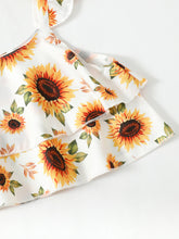 Load image into Gallery viewer, Sunflower Print Tank and Paperbag Waist Pants Set
