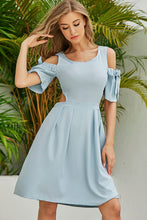 Load image into Gallery viewer, Cutout Tied Cold-Shoulder Dress
