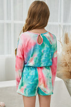 Load image into Gallery viewer, Girls Tie-Dye Round Neck Romper
