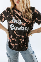 Load image into Gallery viewer, HEY COWBOY BOHEMIAN COWGIRL Graphic Tie-Dye Tee
