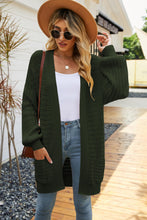 Load image into Gallery viewer, Dropped Shoulder Longline Cardigan with Pockets
