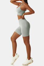 Load image into Gallery viewer, Crisscross Sports Bra and Biker Shorts Set
