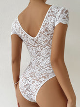Load image into Gallery viewer, Lace Trim V-Neck Bodysuit
