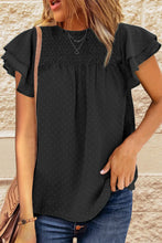 Load image into Gallery viewer, Layered Flutter Sleeve Smocked Blouse
