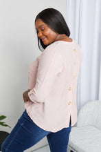 Load image into Gallery viewer, Blu Pepper Full Size Notched Decorative Button Blouse
