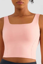 Load image into Gallery viewer, Square Neck Cropped Sports Tank
