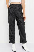 Load image into Gallery viewer, Zenana Feeling Moody Vegan Leather Pleated Pants with Cuff
