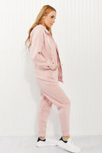 Load image into Gallery viewer, Zenana Full Size Zip-Up Hoodie and Joggers Set in Cream

