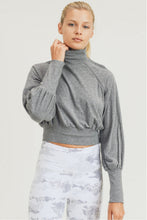 Load image into Gallery viewer, Lightweight Turtleneck Long Sleeve Top IN HEATHER GREY | DIBS 323
