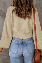 Load image into Gallery viewer, Ribbed Trim Balloon Sleeve Sweater
