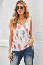 Load image into Gallery viewer, Leaf Print Scoop Neck Tank
