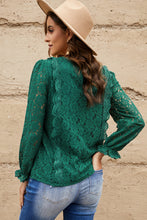Load image into Gallery viewer, Lace Crochet V-Neck Flounce Sleeve Top
