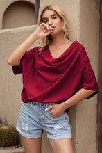 Load image into Gallery viewer, Cowl Neck Batwing Sleeve Top
