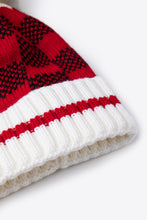 Load image into Gallery viewer, Plaid Pom-Pom Knit Beanie
