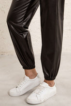 Load image into Gallery viewer, Elastic Waist PU Leather Joggers
