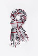 Load image into Gallery viewer, Retro and Classic Plaid Fringe Detail Scarf
