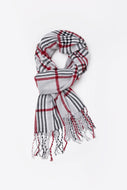 Retro and Classic Plaid Fringe Detail Scarf