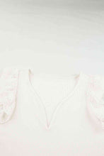 Load image into Gallery viewer, Deep V Lace Butterfly Sleeve Top
