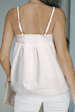 Load image into Gallery viewer, Smocked Adjustable Strap Denim Cami Top
