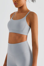Load image into Gallery viewer, Spaghetti Strap Round Neck Sports Bra
