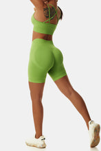 Load image into Gallery viewer, Crisscross Sports Bra and Biker Shorts Set
