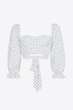 Load image into Gallery viewer, Printed Long Flounce Sleeve Cropped Blouse

