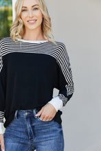 Load image into Gallery viewer, Sew In Love Full Size Striped Dolman Sleeve Knit Top
