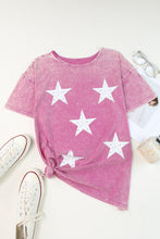 Load image into Gallery viewer, Star Print Dropped Shoulder Tunic T-Shirt
