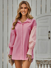 Load image into Gallery viewer, Contrast Lantern Sleeve Shirt
