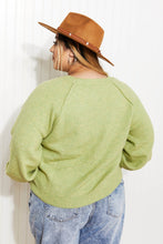 Load image into Gallery viewer, LIME Reverse Stitch Cropped Sweater by GeeGee DIBS OMG

