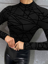 Load image into Gallery viewer, Geometric Mock Neck Top

