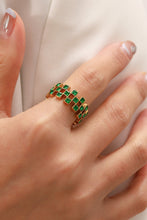 Load image into Gallery viewer, Contrast Stainless Steel 18K Gold-Plated Ring
