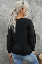 Load image into Gallery viewer, Round Neck Long Sleeve LET THERE BE PUMPKIN SPICE Graphic Sweatshirt
