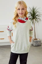 Load image into Gallery viewer, Girls Striped Color Block Hoodie
