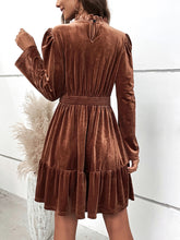Load image into Gallery viewer, Smocked Waist Long Sleeve Dress
